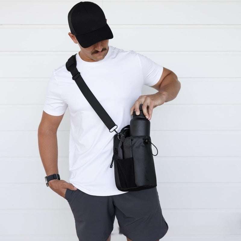 Magnetic Water Bottle Bag in outfit