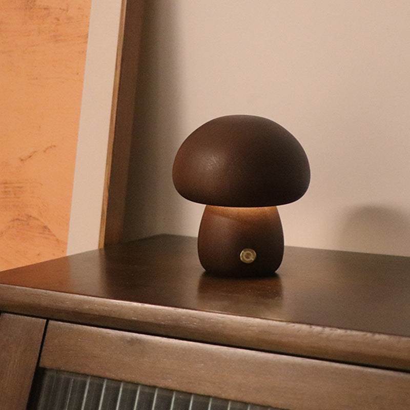 Wooden Night Light Cute Mushroom