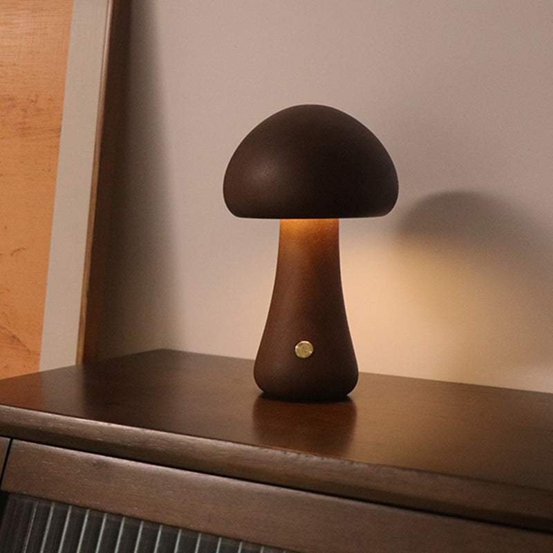 Wooden Night Light Cute Mushroom