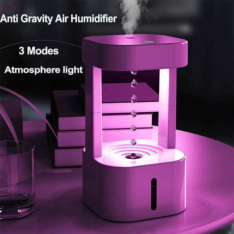 Anti-Gravity Water Drop Humidifier with Led Night Light