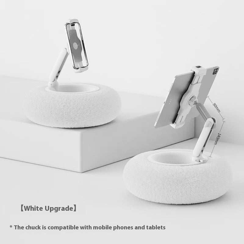 Plush Pillow Phone Stand White