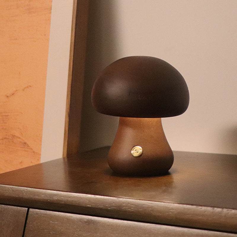 Wooden Night Light Cute Mushroom