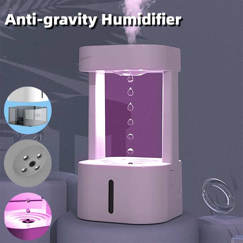 Anti-Gravity Water Drop Humidifier with Led Night Light