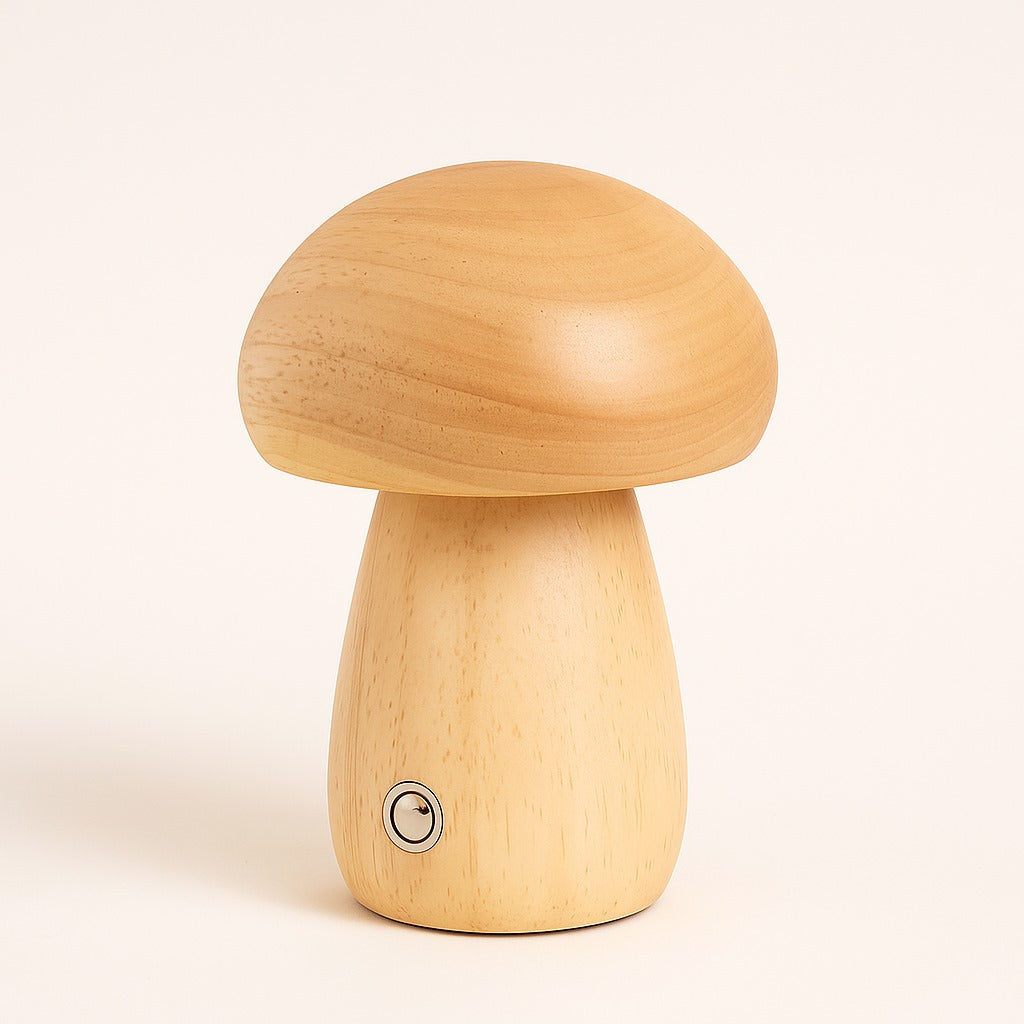 Wooden Night Light Cute Mushroom