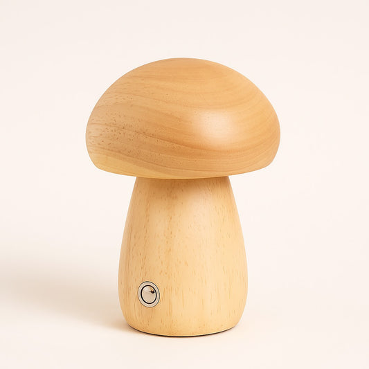 Wooden Night Light Cute Mushroom