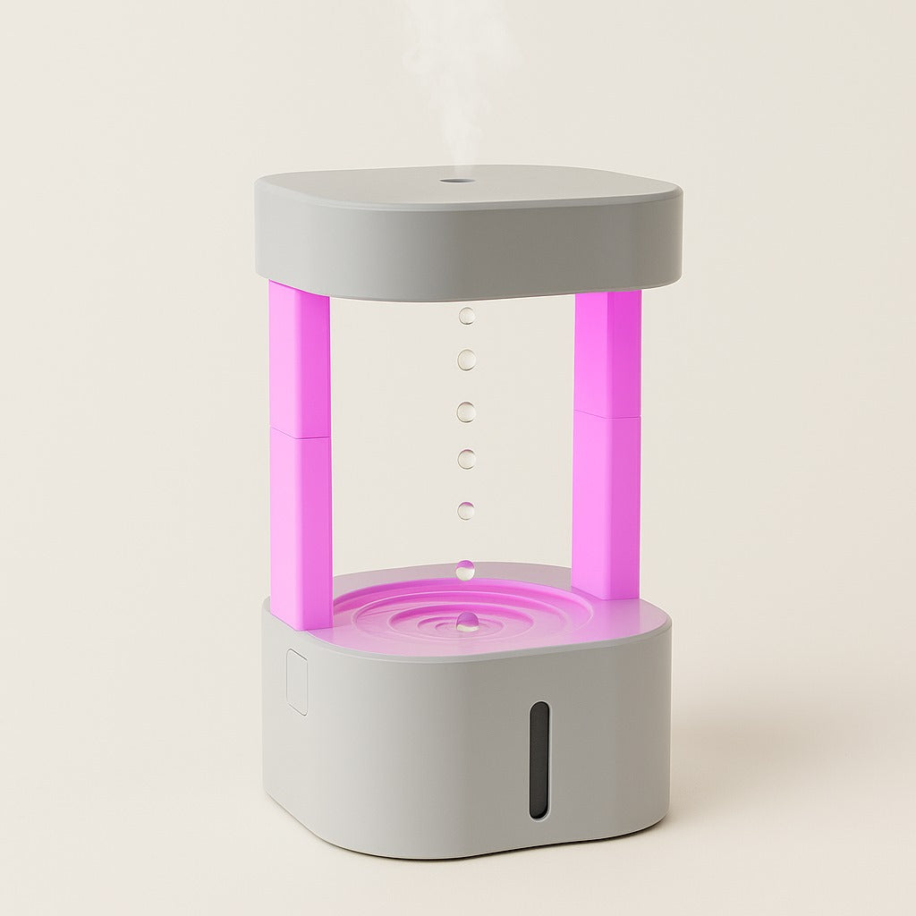 Anti-Gravity Water Drop Humidifier with Led Night Light