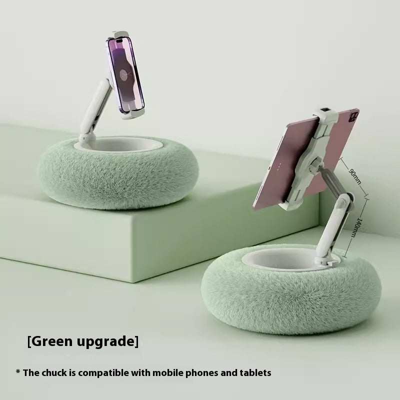 Plush Pillow Phone Stand Green