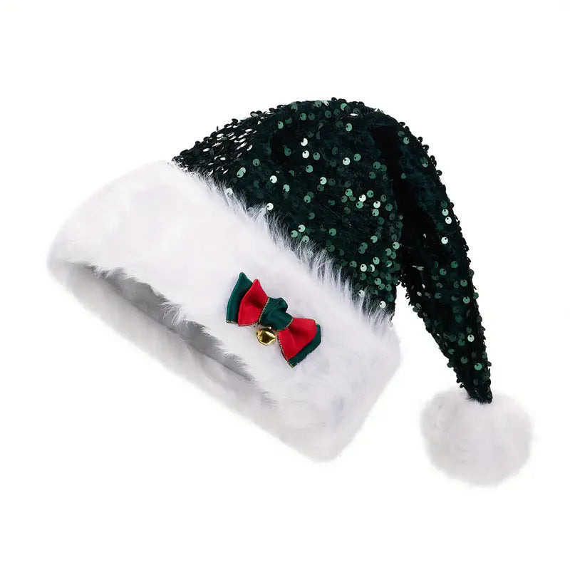 Christmas Sequin Plush Hat