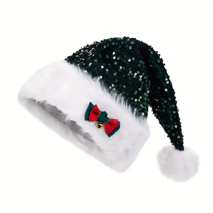 Christmas Sequin Plush Hat