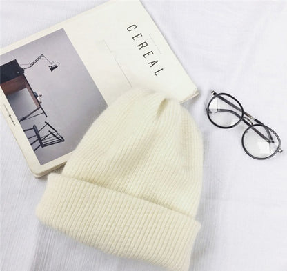 Rabbit Hair Winter Skullies Hat