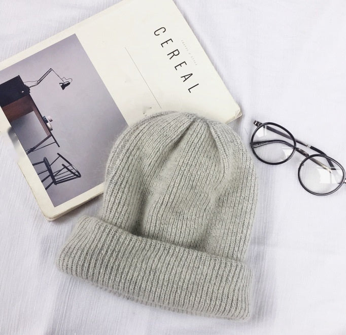 Rabbit Hair Winter Skullies Hat