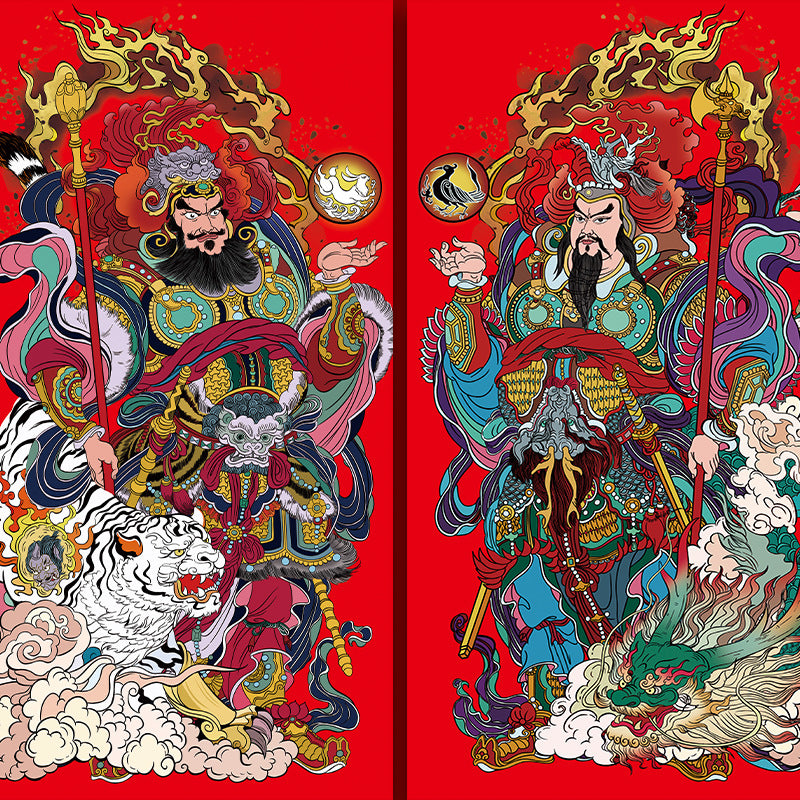 Dragon Year Door-God Stickers