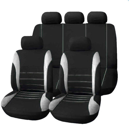 5-Seater Car Seat Cover White & Black
