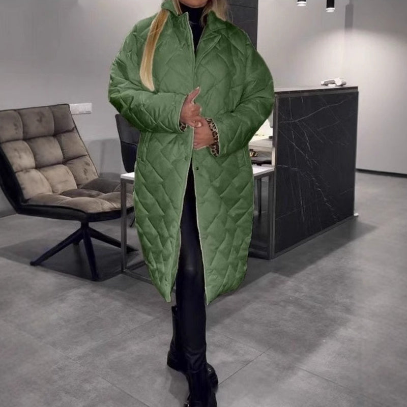 Winter Rhombus Stitching Coat