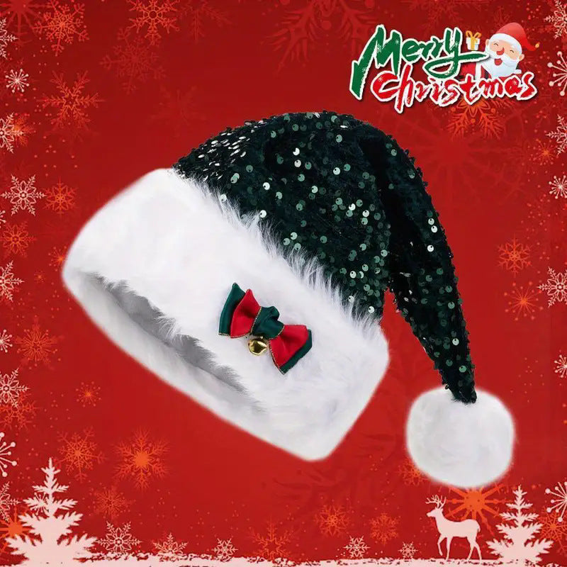 Christmas Sequin Plush Hat