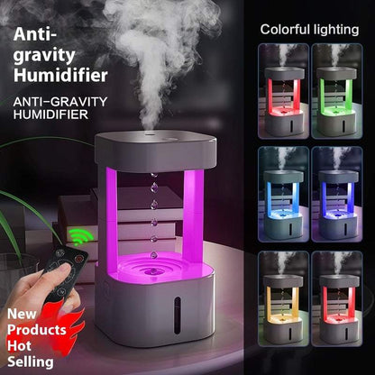 Anti-Gravity Water Drop Humidifier with Led Night Light