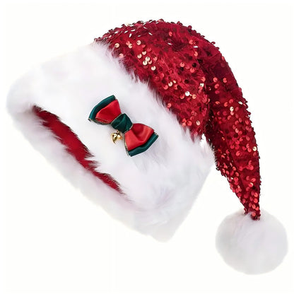 Christmas Sequin Plush Hat