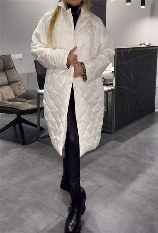 Winter Rhombus Stitching Coat