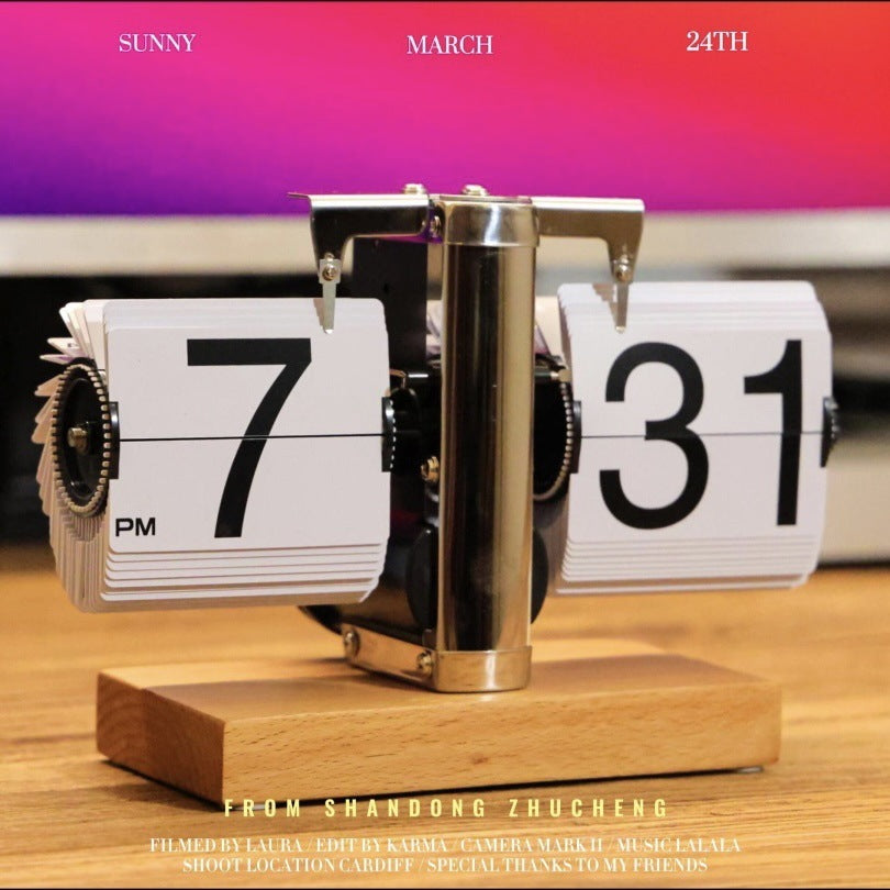 Flip Automatic Turning Clock