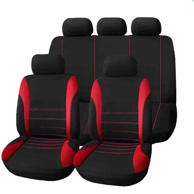 5-Seater Car Seat Cover Red & Black