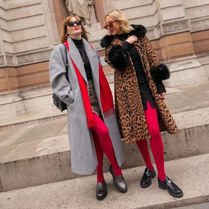 Retro Red New Year Pantyhose