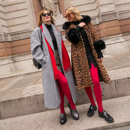 Retro Red New Year Pantyhose