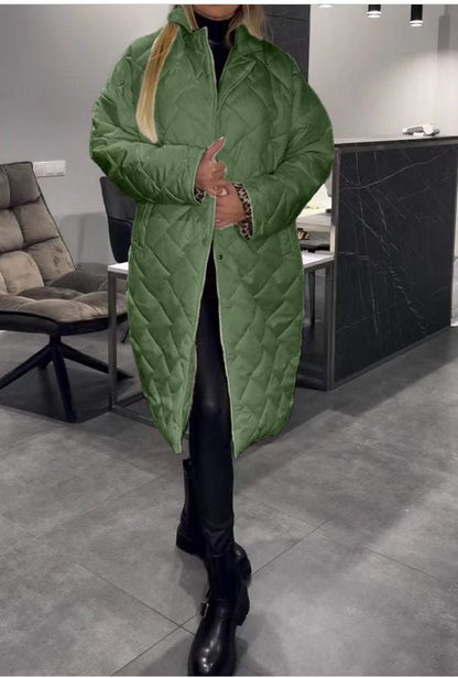 Winter Rhombus Stitching Coat