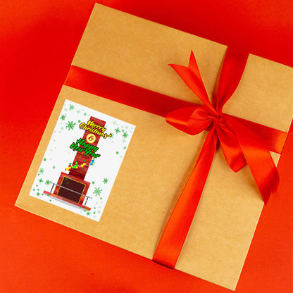 500 Christmas Stickers Roll