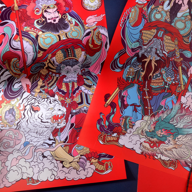Dragon Year Door-God Stickers