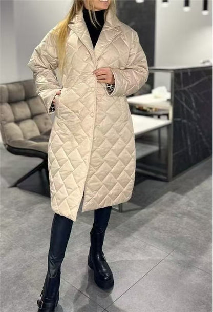 Winter Rhombus Stitching Coat