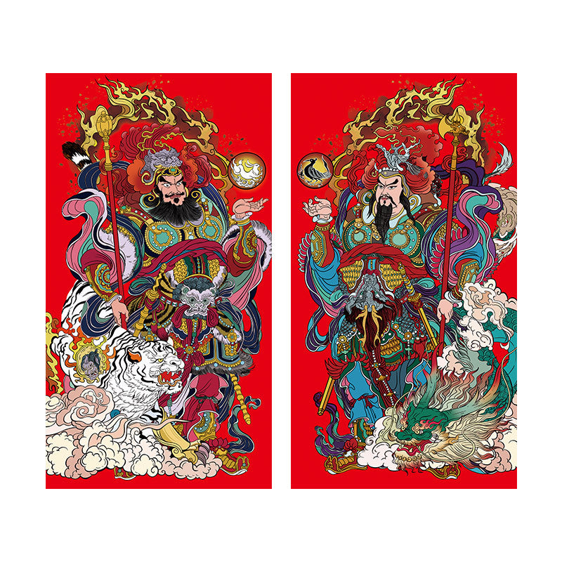 Dragon Year Door-God Stickers