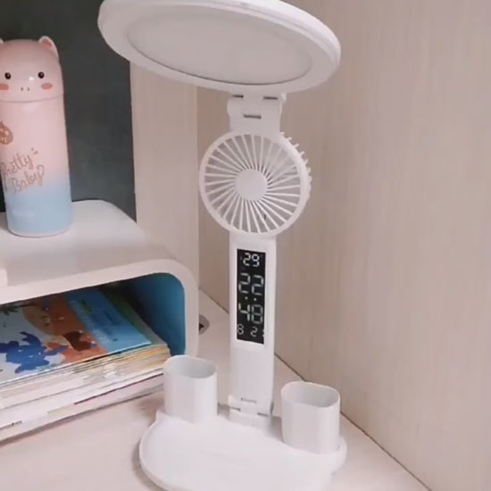 LED Clock Table Lamp USB Chargeable