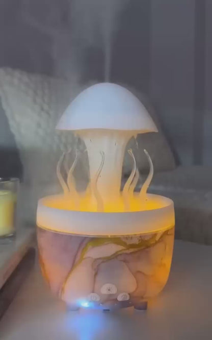 Rotating Water Drop Jellyfish Aroma Diffuser – Colorful Night Diffuser